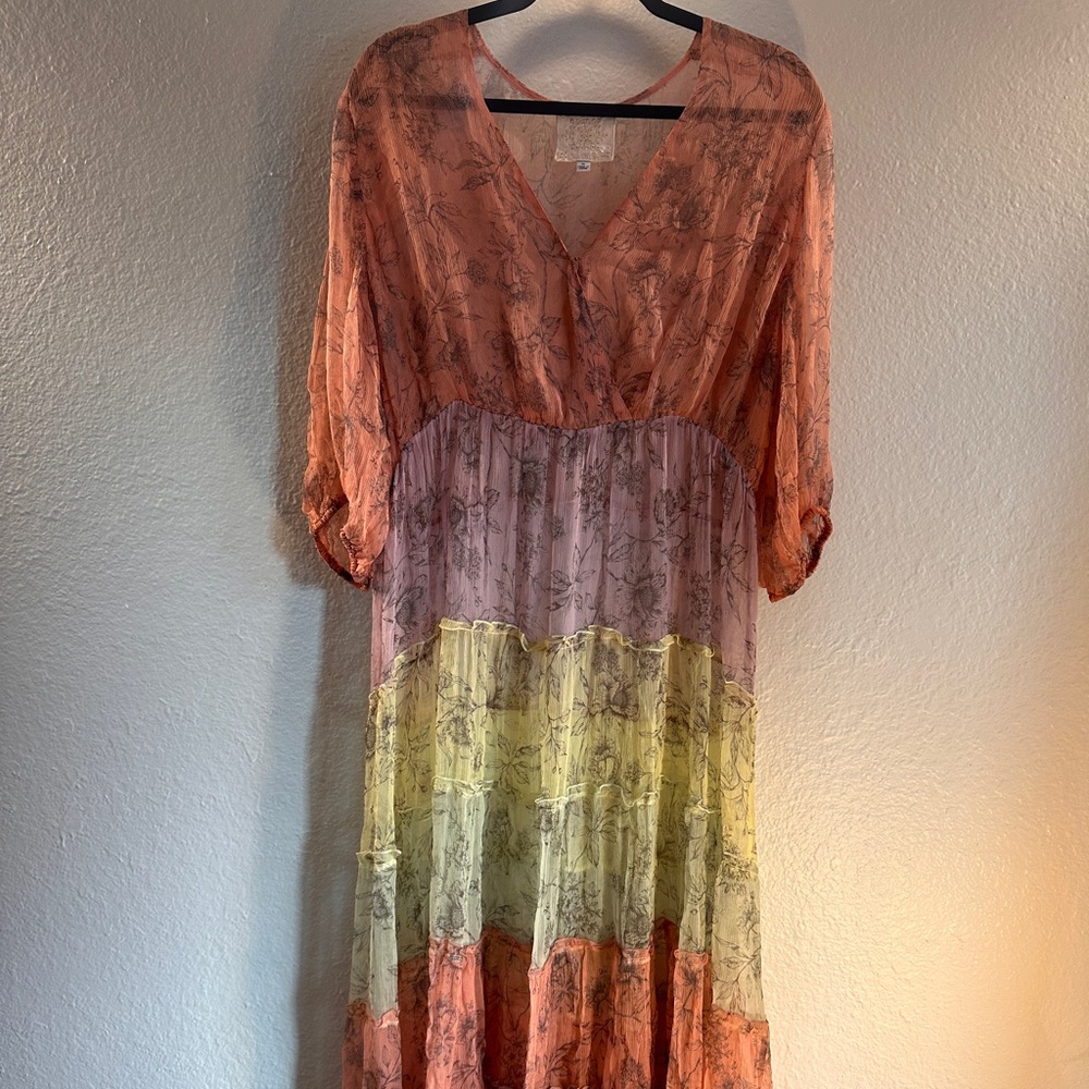 Johnny Was Multicolor Maxi Dress